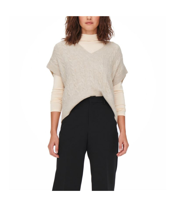 Sweat Gilet Only melody Oatmeal Femme