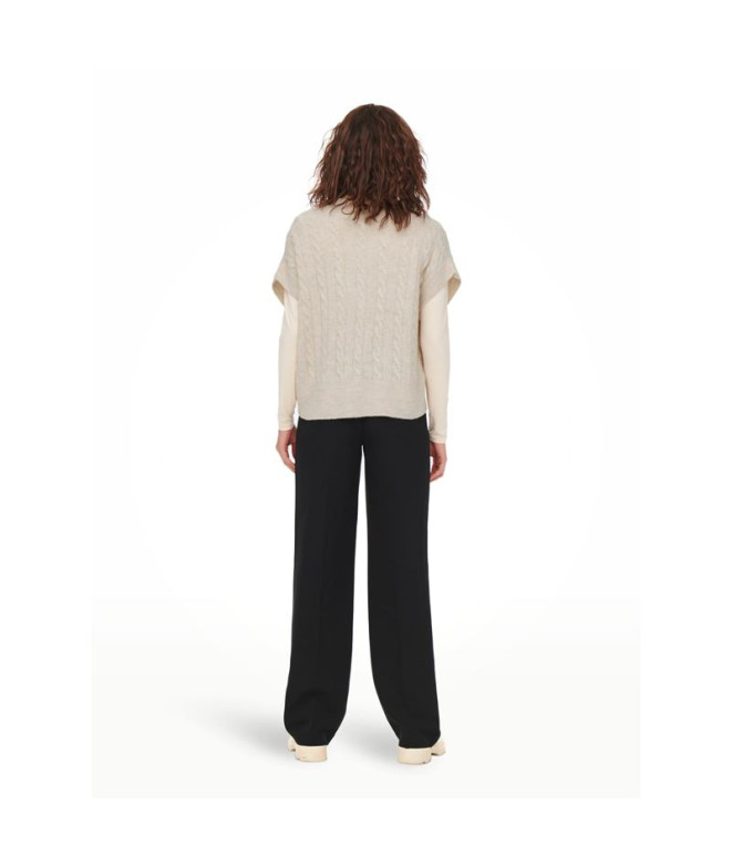 Sweat Gilet Only melody Oatmeal Femme