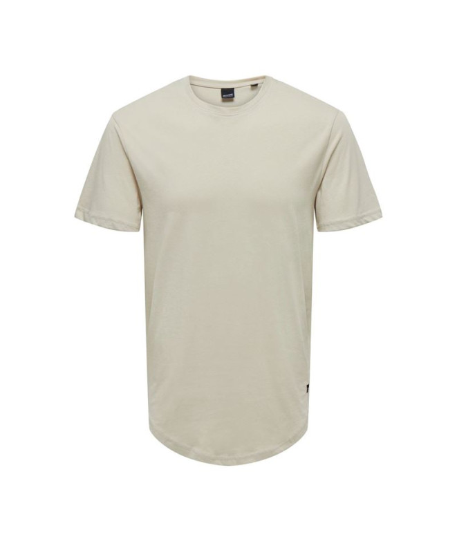 Camiseta Only & Sons matt Longy Silver Lining Hombre