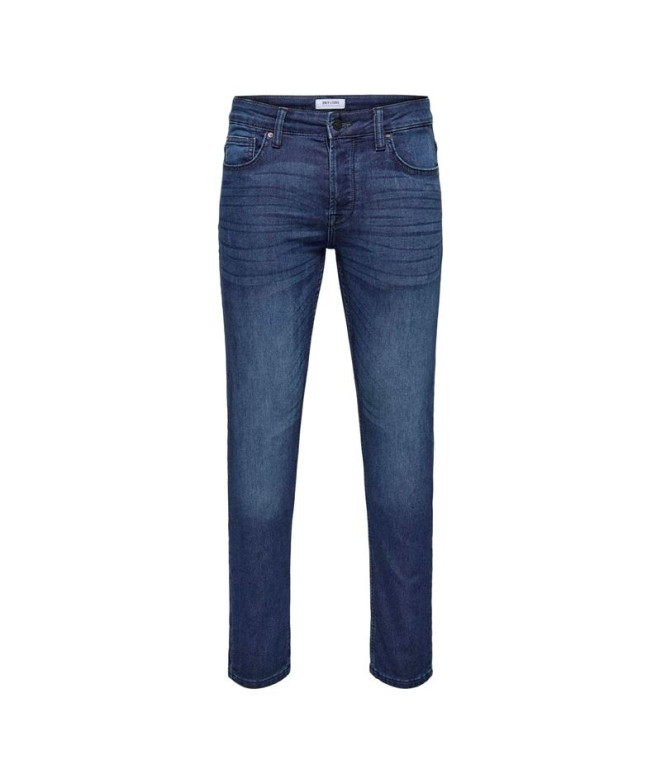 Pantalones Only & Sons loom Slim Db Jog 0431 Pim Blue Denim Hombre