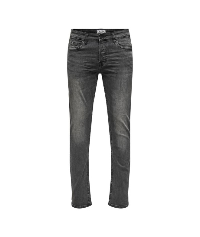 Calça Only & Sons loom Slim Wash Blk 0447 Dcc Black Denim Homem