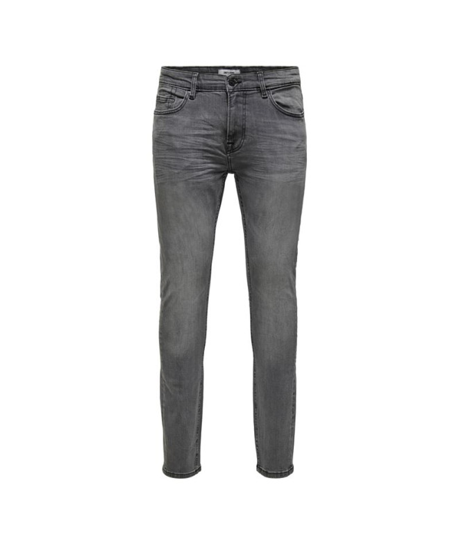 Calça Homem Only & Sons warp Skinny Dg 2051 Ganga cinzenta