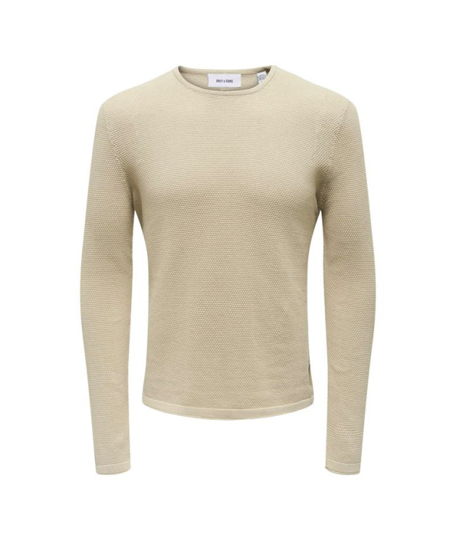 Sudadera Only & Sons Reg 12 Struc Silver Lining Hombre
