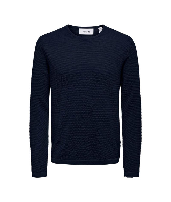 Moletom Only & Sons Reg 12 Struc Dress Blues Homem