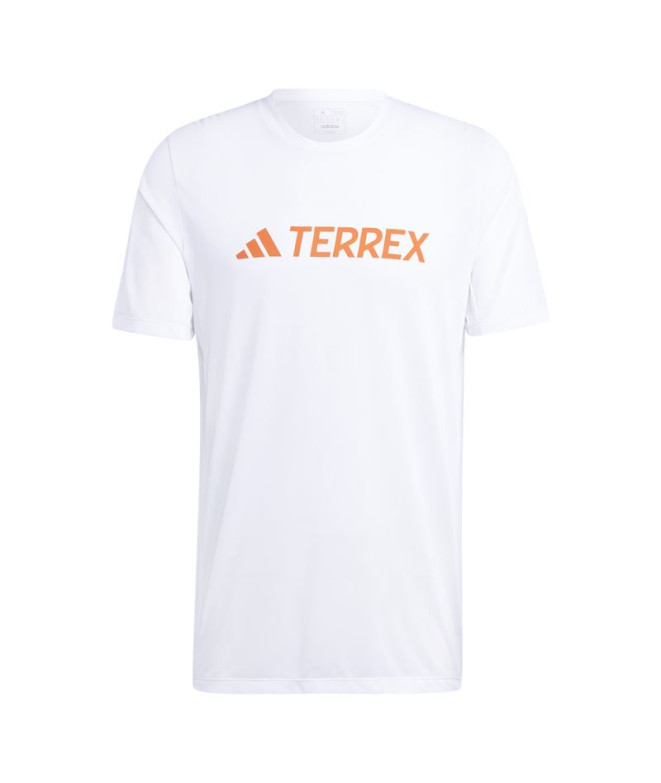 Camiseta adidas Homem caminhada Mt Log Tech Branco