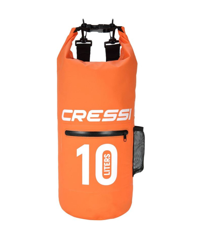 Bolsa Cressi Dry Pvc con Cremallera Naranja 10L