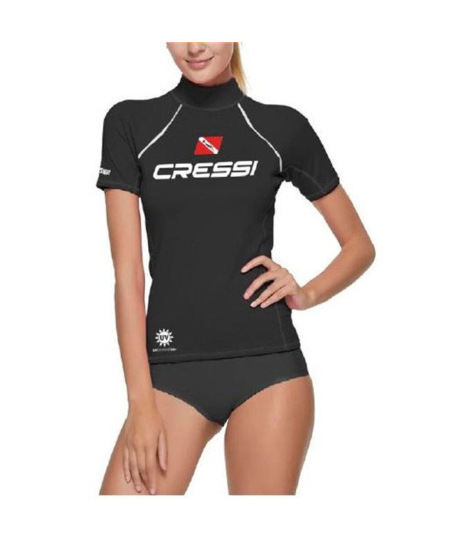 Camiseta Mergulho de Cressi Rashguard Diving 2024 Manga curta Mulher