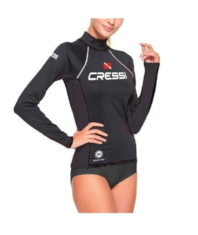 Camiseta Mergulho de Cressi Rashguard Mergulho 2024 Manga comprida Mulher