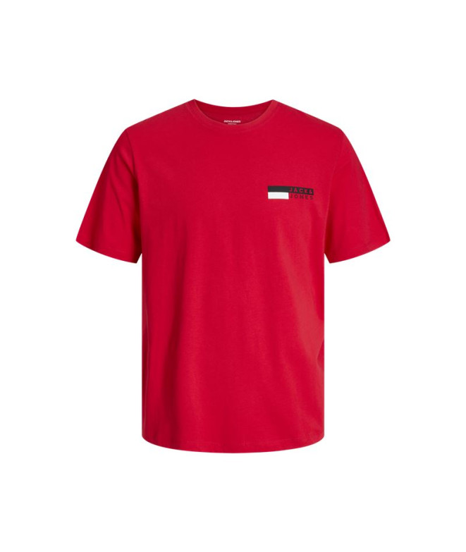 Camiseta Homem Jack & Jones ecorp Logo Play True Red