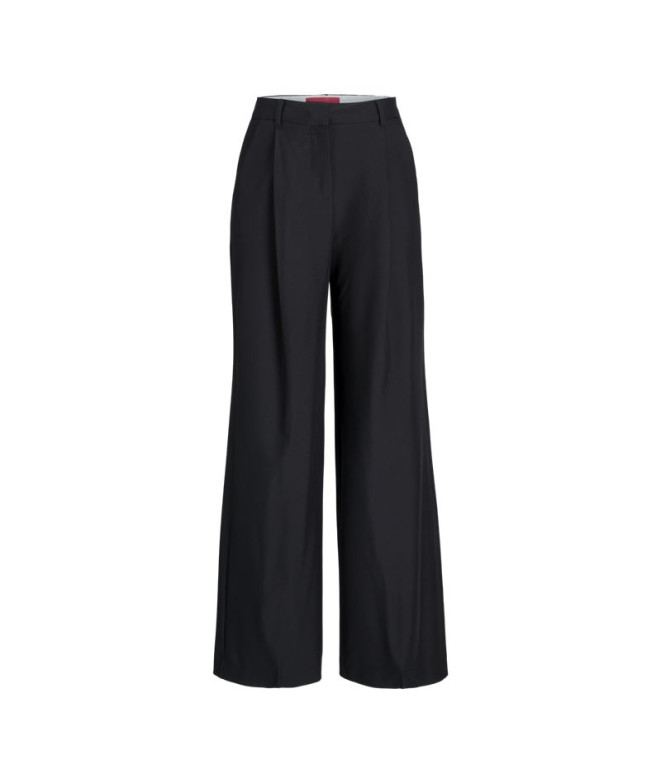 Pantalones Jack & Jones Jxellis Wide Hw Tlr Mujer Black