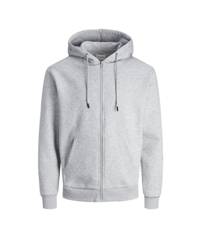 Sweat Homme Jack & Jones ebradley Zip Gris clair Mélange