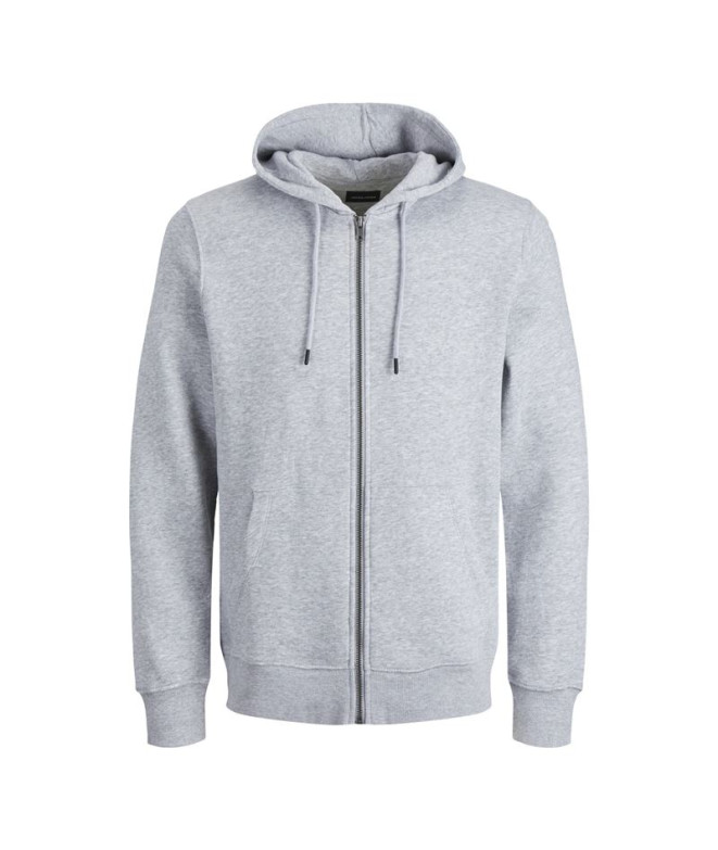 Sweat Homme Jack & Jones ebradley Zip Gris clair Mélange