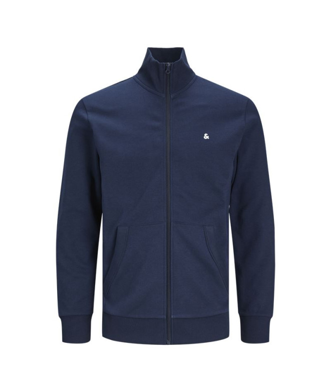Sudadera Jack & Jones epaulos Zip Hombre Navy Blazer