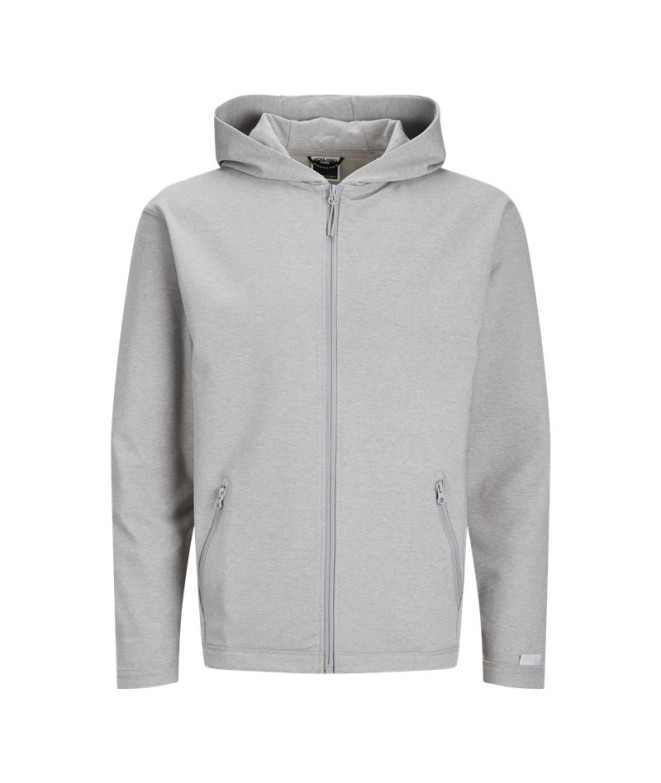 Sudadera Jack & Jones Jcocloud Zip Hombre Light Grey Melange