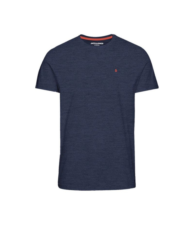 T-shirt Homme Jack & Jones epaulos Crew Neck Denim Blue