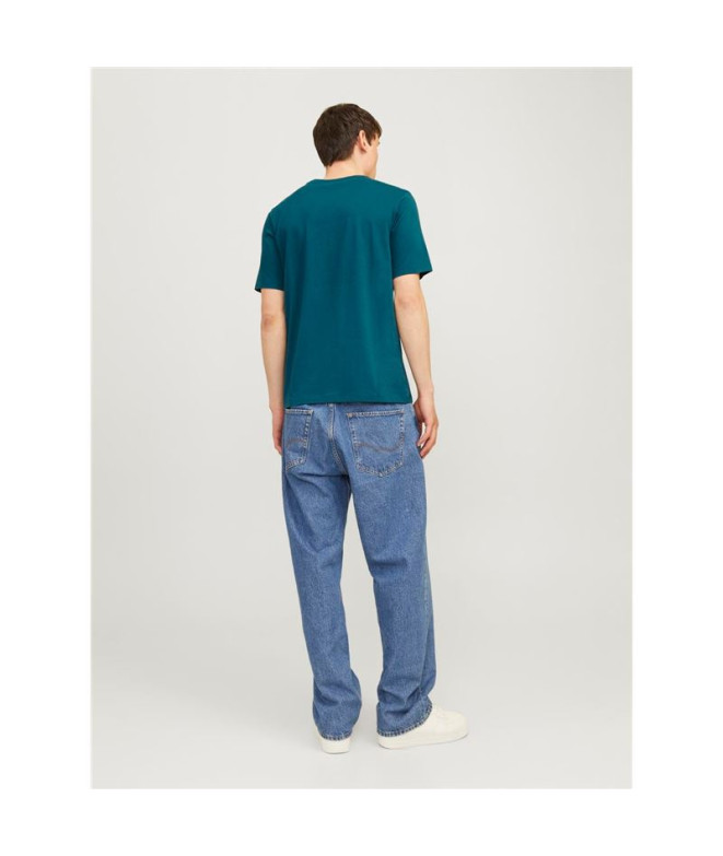 Camiseta Homem Jack & Jones Jjelogo O-Neck 2 Col Deep Teal