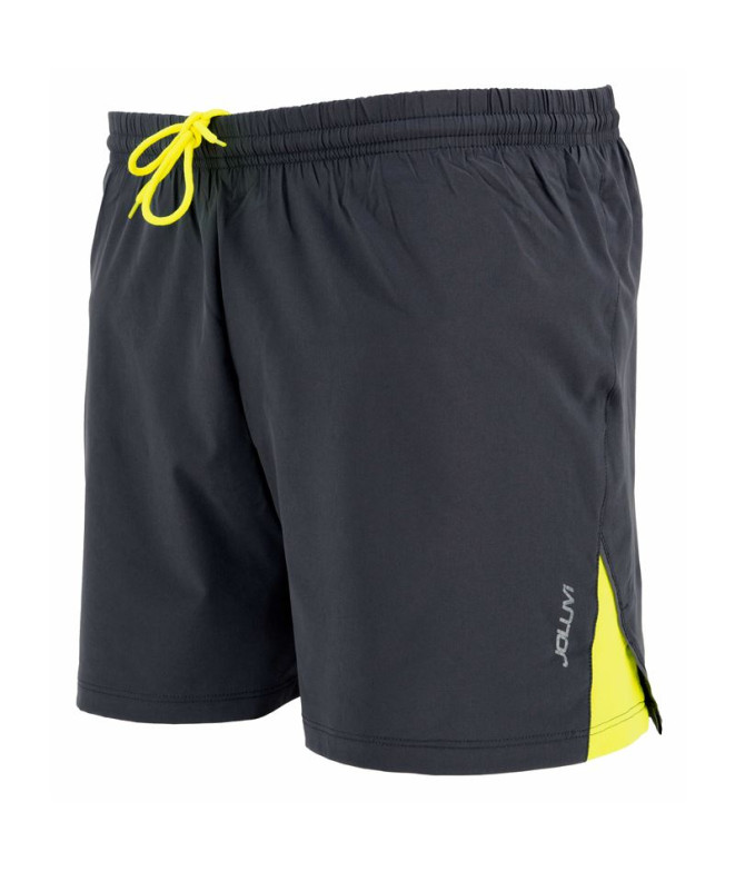 Pantalones Joluvi Meta Mid Antracita /Amarillo Neon