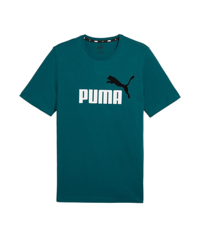 Camiseta Casual de Puma Ess+ 2 Col Logo Homem