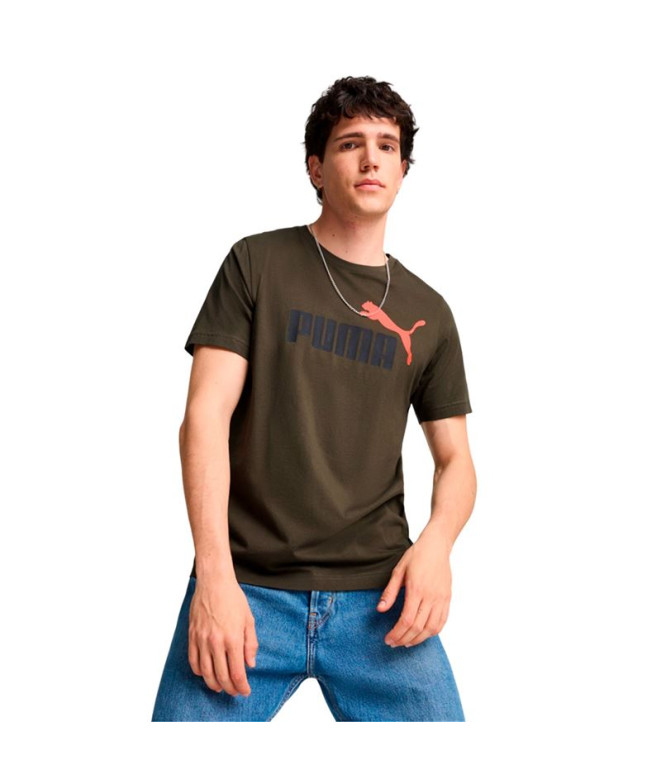 T-shirt Décontracté de Puma Ess+ 2 Col Logo Homme