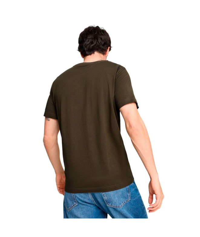 Camiseta Casual de Puma Ess+ 2 Col Logo Homem