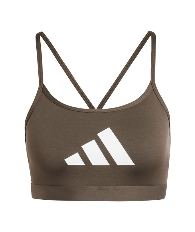 Brassiere de sport adidas Femme Aeroreact Big Logo Graphic Olive Green