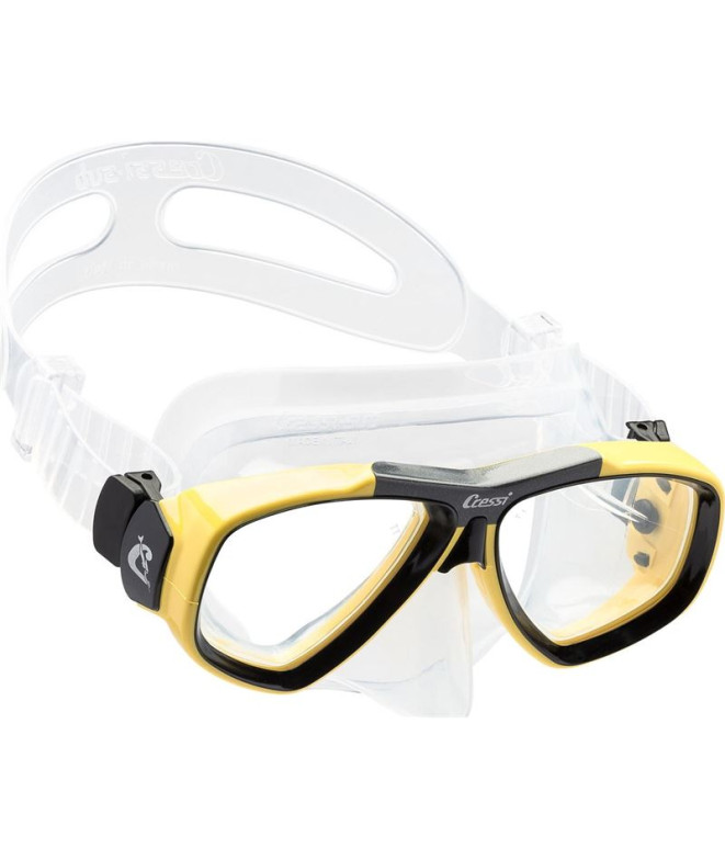 Máscara para Buceo Cressi Focus Unisex Transparente-Amarillo