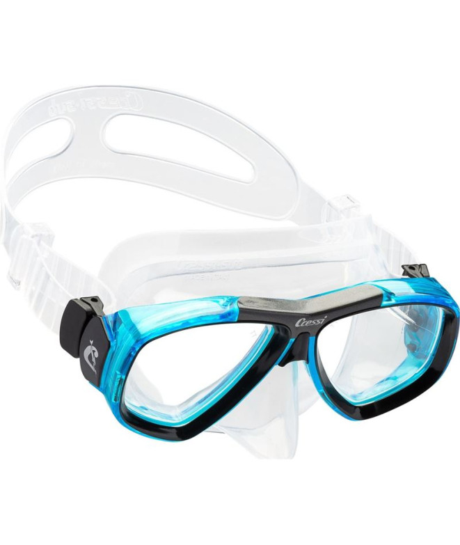 Máscara para Buceo Cressi Focus Unisex Transparente-Aguamarina