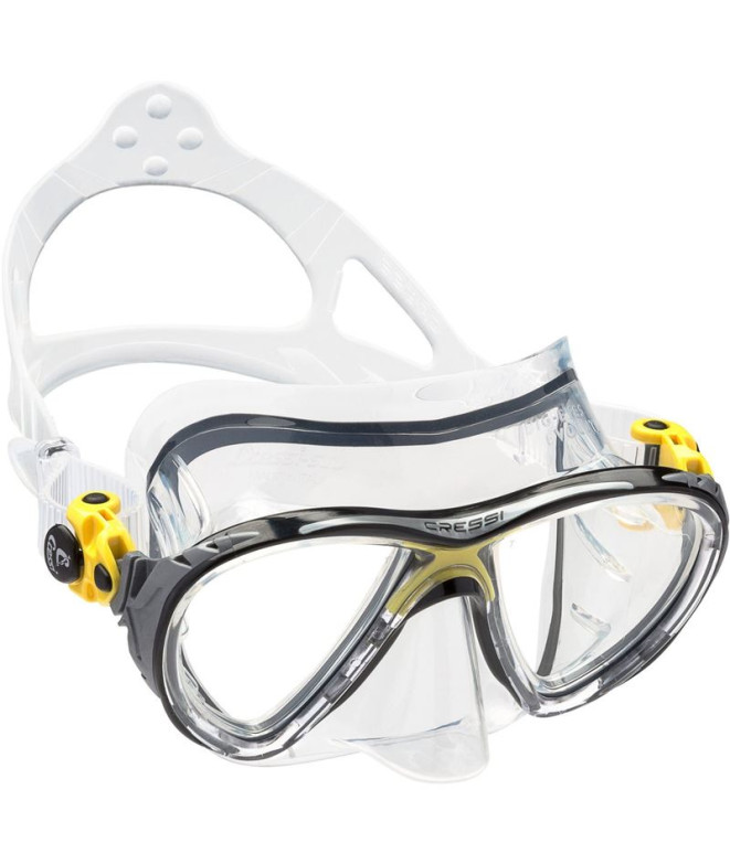 Máscara para Buceo Cressi Evo Big Eyes Unisex Transparente-Amarillo