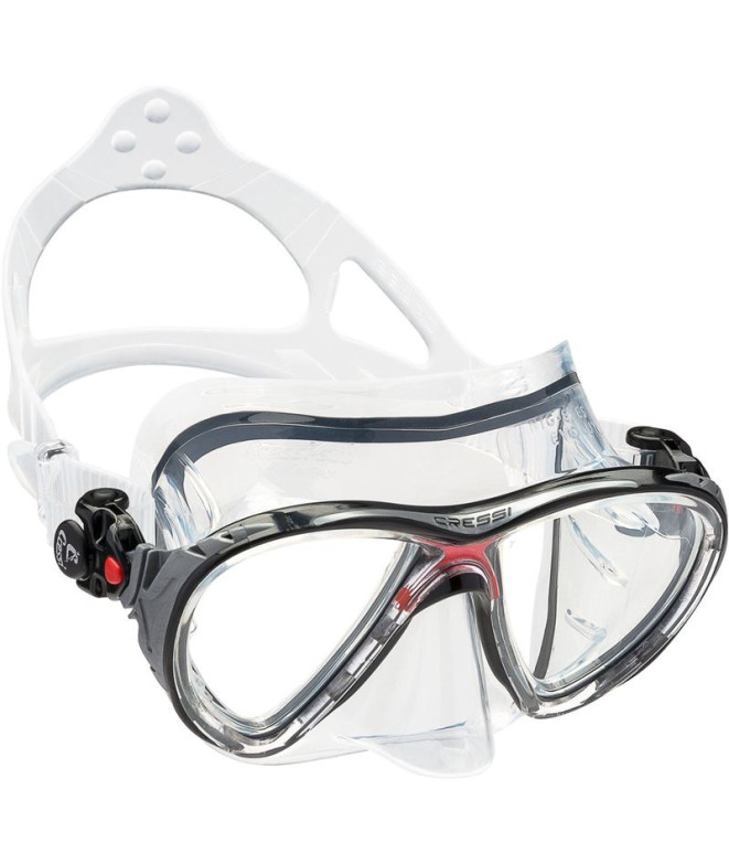 Máscara para Buceo Cressi Evo Big Eyes Unisex Transparente-Rojo