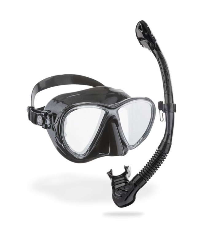 Kit para Buceo Cressi Evo Big Eyes + Alpha Ultra Dry Unise Dark-Espejo