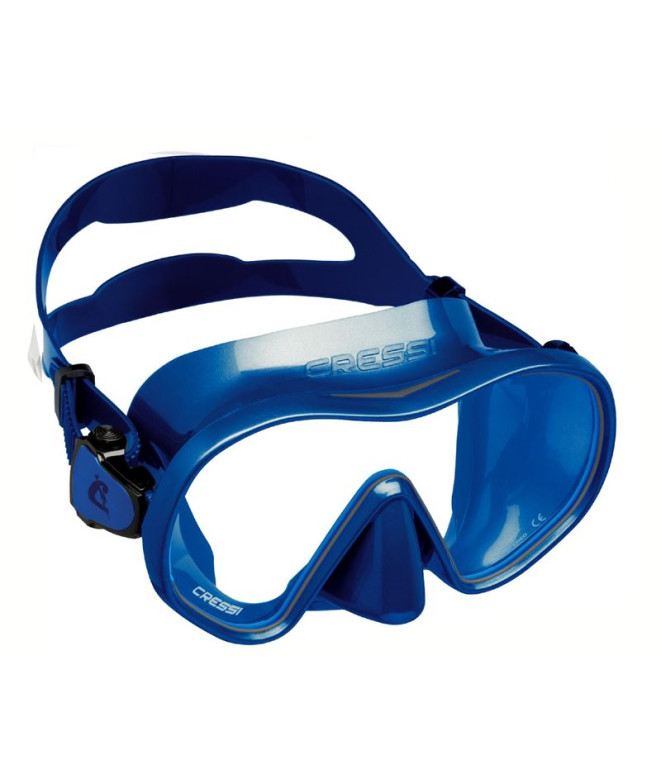 Máscara para Buceo Cressi F-Dual Unisex Azul Metal