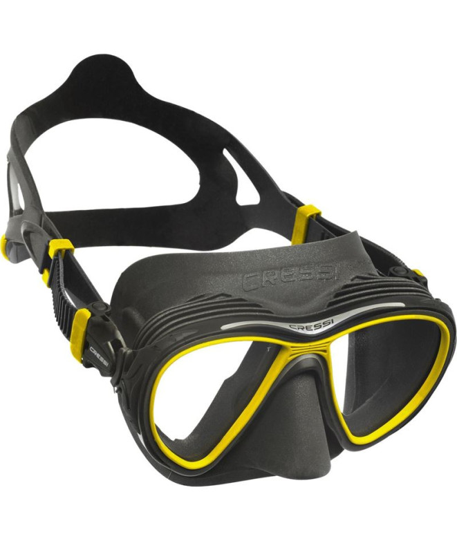 Máscara para Buceo Cressi Quantum Unisex Dark-Amarillo