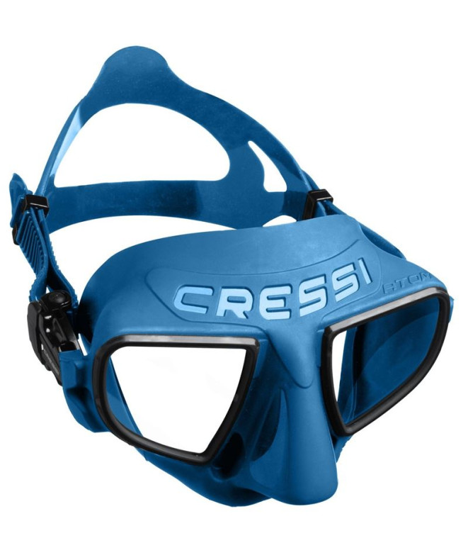 Mergulho Unissex Máscara para Cressi Atom Blue Metal-Preto