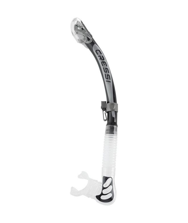 Unisexe Cressi Alpha Ultra Dry Breathing Tube Black-Silver