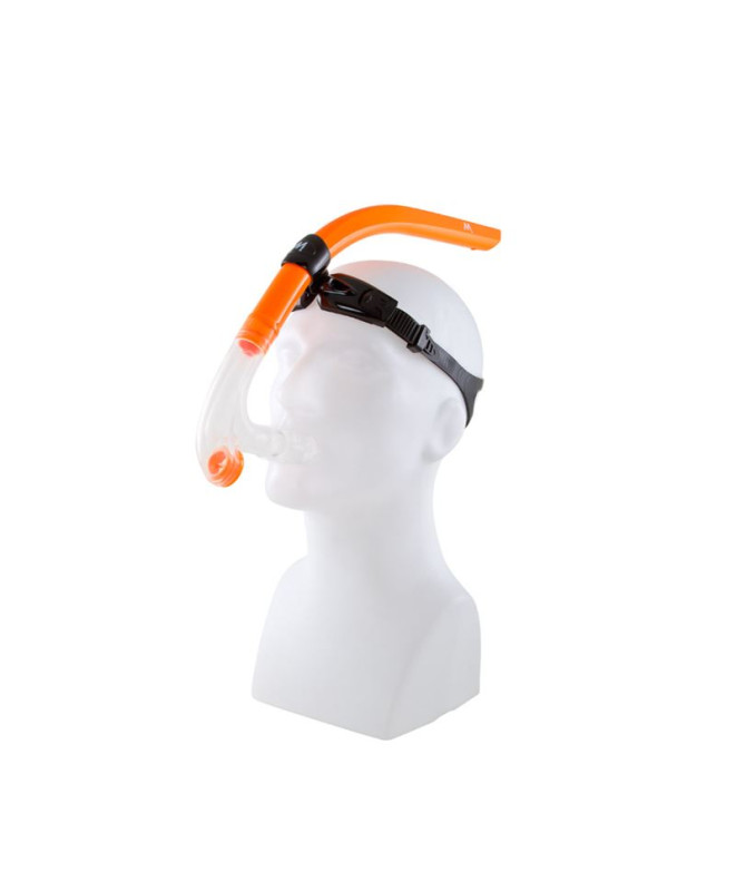 Tubo de Snorkel Mosconi Respirador Frontal Pro Naranja Neon - Negro