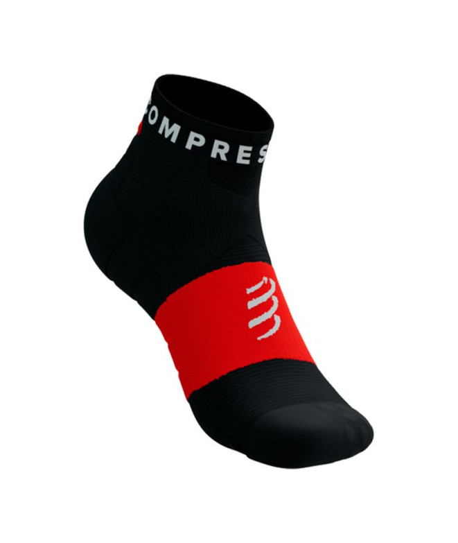 Meias Trail da Compressport Ultra Low Preto/Branco