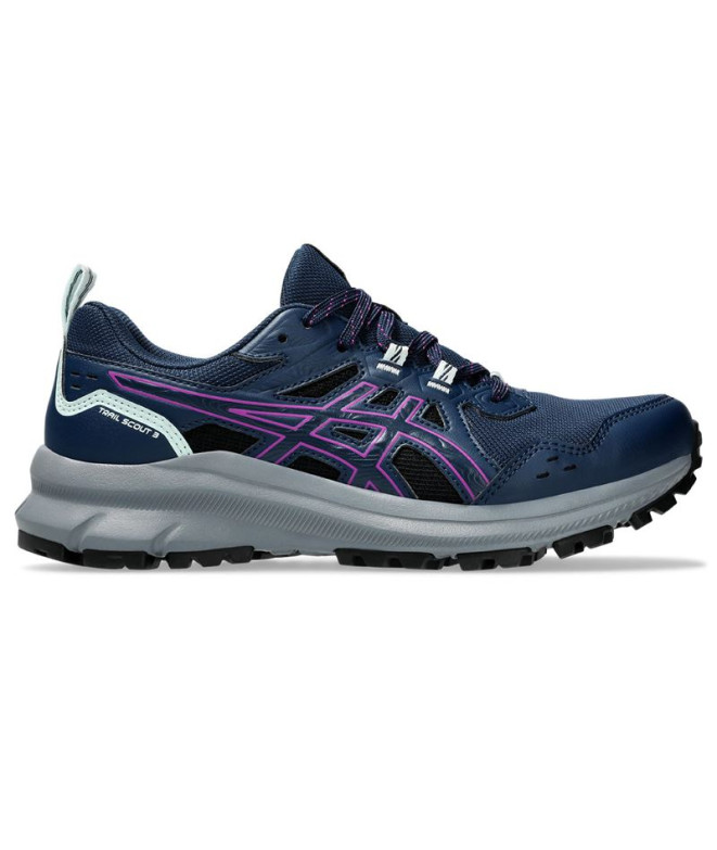 Chaussures Trail Trail Femme by ASICS Scout 3 Bleu foncé