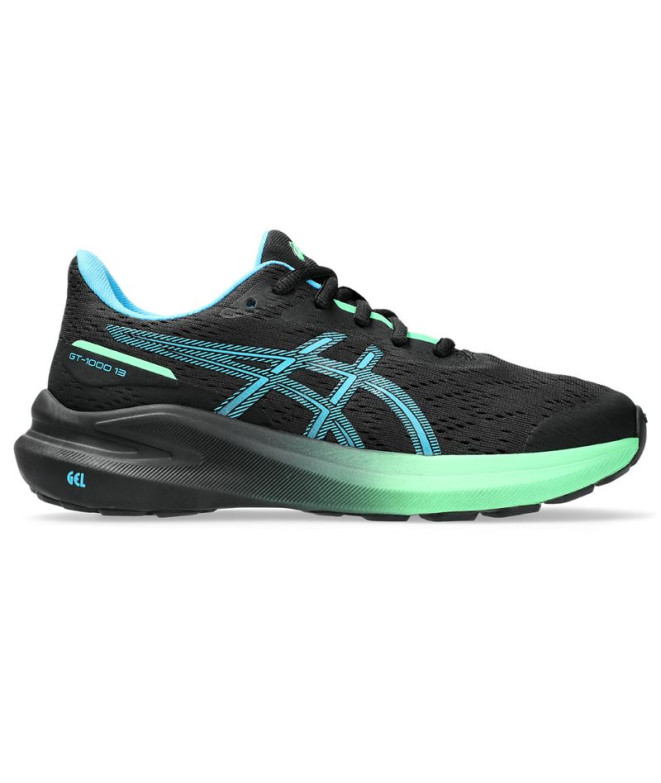 Zapatillas de Running ASICS Gt-1000 13 Gs Infantil Negro