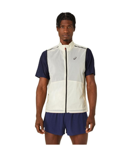 Colete Running Homem by ASICS Metarun Packable Gilet Bege Colete Running Homem by ASICS Metarun Packable Gilet Bege