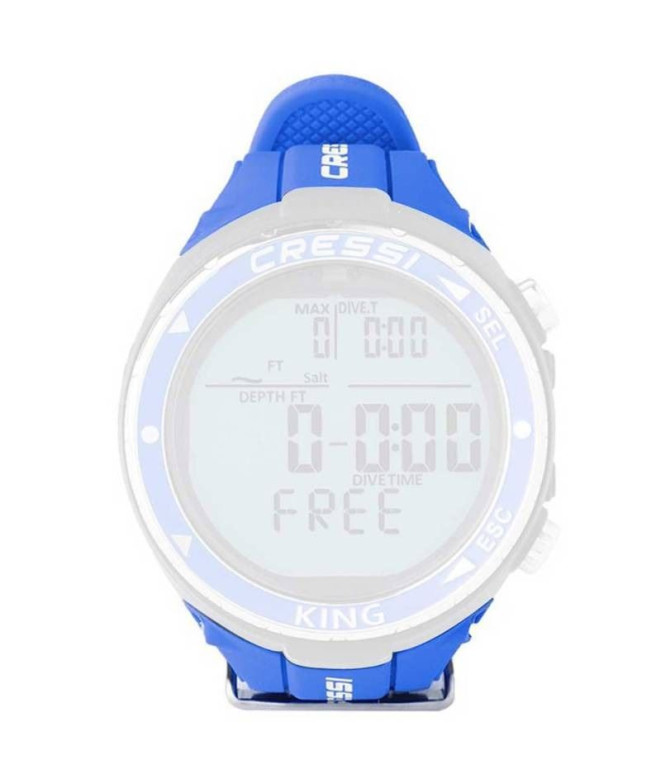 Cressi King Blue Silicone Strap