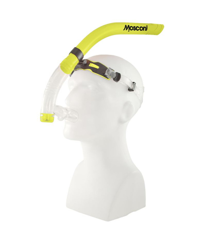 Set Snorkel Mosconi máscara + tubo Frontal V2 Amarelo néon