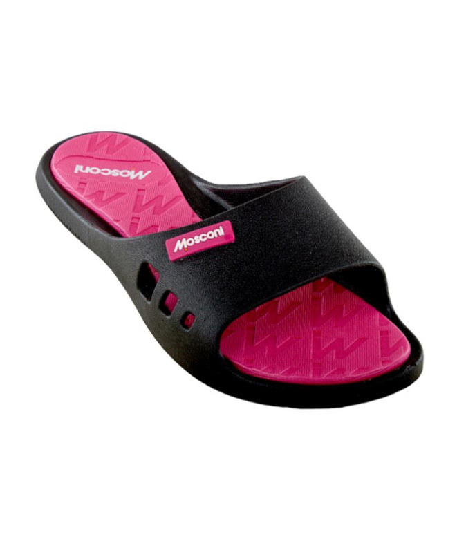 Chanclas Mosconi Olympic Negro - Fuxia Mujer