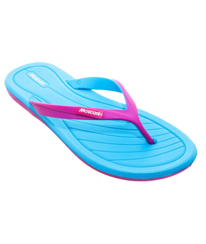 Chanclas Mosconi Finger 2.0 Aguamarina - Fuxia Mujer