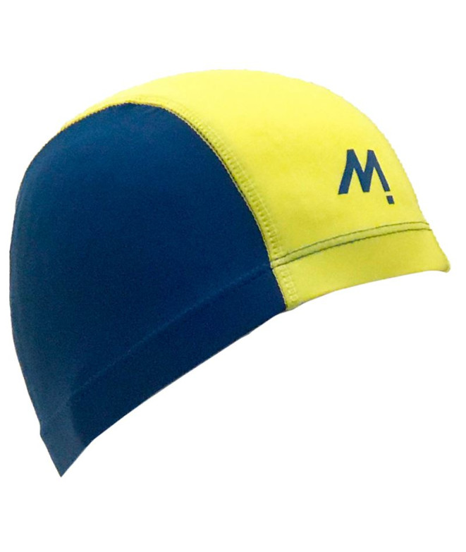 Bonnet natation Mosconi Enfant de la bande de Lycra Bleu royal-Jaune