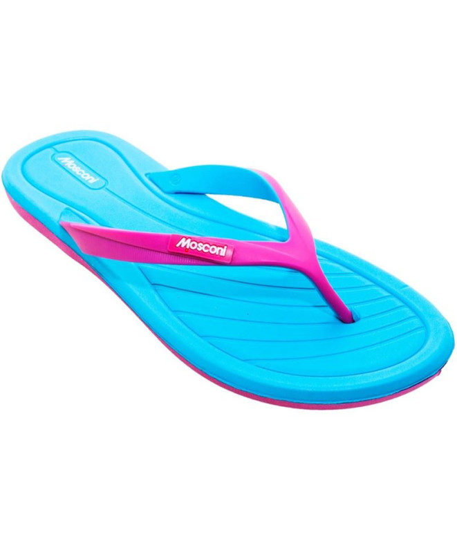 Chanclas Mosconi Finger 2.0 Pack 20 Aguamarina - Fuxia Mujer