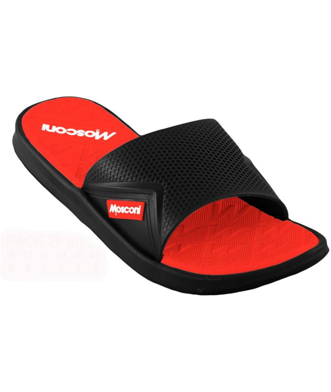 Tongs Mosconi Freestyle Noir - Rouge Enfant