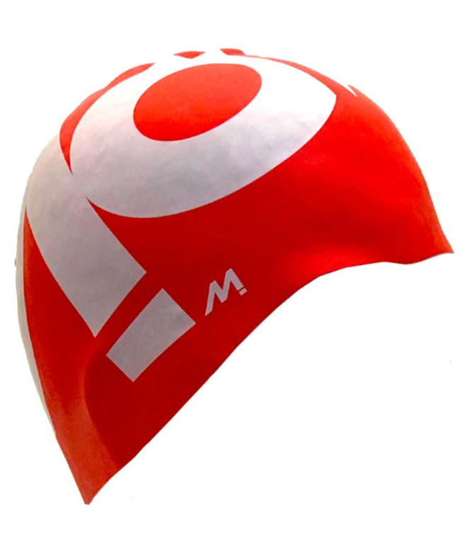 Gorro de Natación Mosconi Reverse Vol.Logo Rojo - Blanco