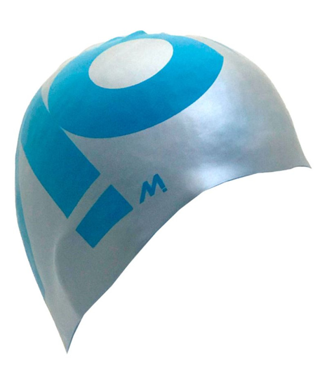 Bonnet Natation Mosconi de Reverse Vol.Logo Turquoise - Argent