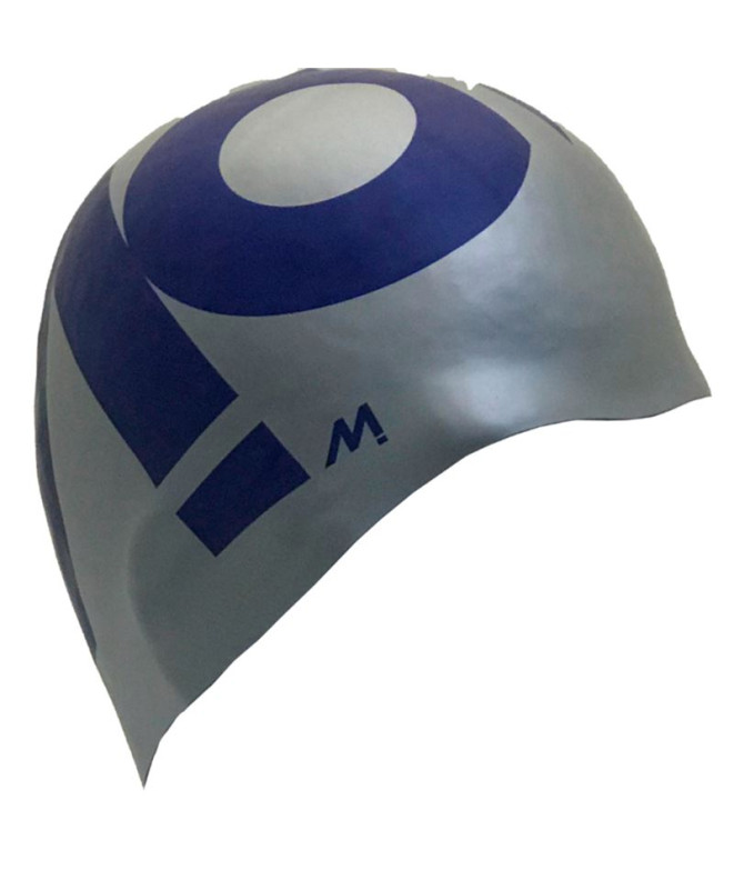 Gorro de Natación Mosconi Reverse Vol.Logo Azul Tinta - Plata