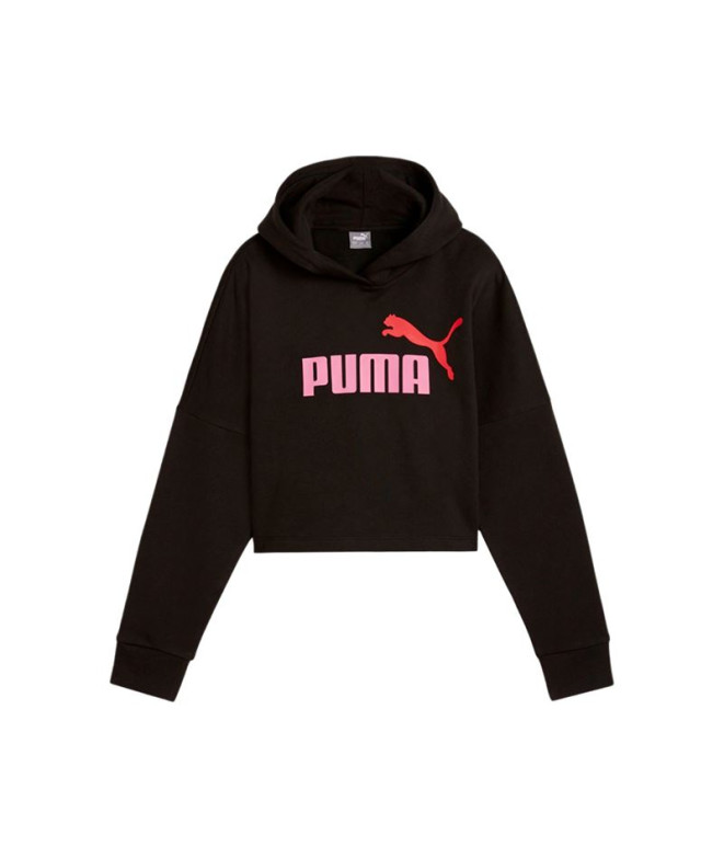 Sweat Puma Ess Logo Cropped Hoodie G Fille